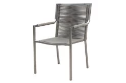 OUTFLEXX Stapelsessel, Grau, Edelstahl / Rope, 63x57x91 Cm