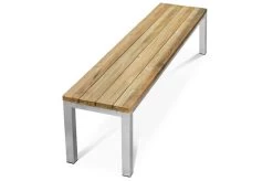 OUTFLEXX Classic Bank, Silber/natur, Edelstahl/recycled FSC-Teak, 220 X 40 X 45 Cm -Warmer Garten 21708 3.jpg