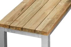 OUTFLEXX Classic Bank, Silber/natur, Edelstahl/recycled FSC-Teak, 220 X 40 X 45 Cm -Warmer Garten 21708 7.jpg