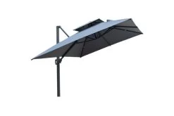 OUTFLEXX Ampelschirm, Anthrazit, Aluminium/Polyester, 300x300cm, Quadratisch