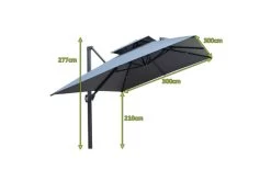 OUTFLEXX Ampelschirm, Anthrazit, Aluminium/Polyester, 300x300cm, Quadratisch 19 OUTFLEXX Ampelschirm, Anthrazit, Aluminium/Polyester, 300x300cm, Quadratisch -Warmer Garten 21787 5.jpg