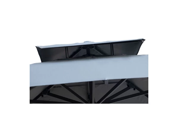 OUTFLEXX Ampelschirm, Anthrazit, Aluminium/Polyester, 300x300cm, Quadratisch 9 OUTFLEXX Ampelschirm, Anthrazit, Aluminium/Polyester, 300x300cm, Quadratisch – Bild 7