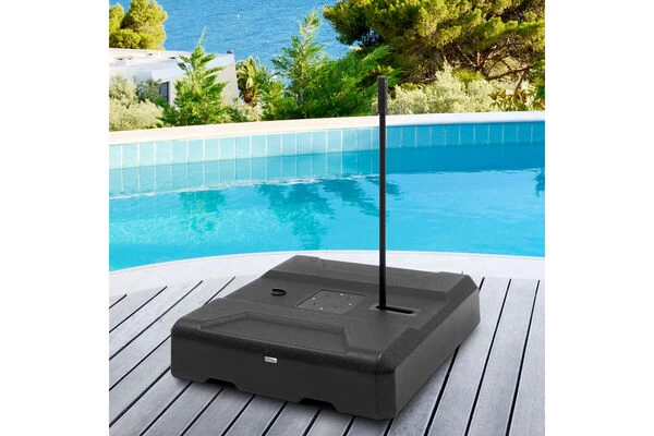 OUTFLEXX Schirmständer, Anthrazit, HDPE, 95x95x20cm, Bis Ca. 138kg Befüllbar 4 OUTFLEXX Schirmständer, Anthrazit, HDPE, 95x95x20cm, Bis Ca. 138kg Befüllbar – Bild 2