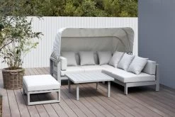 OUTFLEXX Willis Loungemöbel, Hellgrau, Alu/Polyester, 4-5 Personen, Mit Faltbarem Dach, Inkl. Loungetisch Und Hocker -Warmer Garten 21821 6.jpg