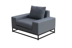 OUTFLEXX June Sessel, Schwarz/sooty, Alu/Sunbrella, 115 X 89 X 72 Cm