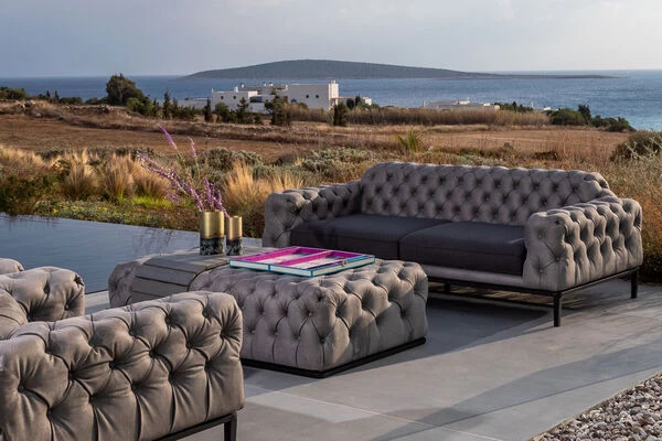 OUTFLEXX Hero Hocker, Suede Grey, Alu/Sunbrella, 150 X 90 X 45 Cm 4 OUTFLEXX Hero Hocker, Suede Grey, Alu/Sunbrella, 150 X 90 X 45 Cm – Bild 2