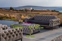 OUTFLEXX Hero Hocker, Suede Grey, Alu/Sunbrella, 150 X 90 X 45 Cm 11 OUTFLEXX Hero Hocker, Suede Grey, Alu/Sunbrella, 150 X 90 X 45 Cm -Warmer Garten 21871 5.jpg