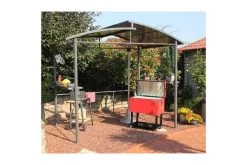 LECO Profi Grillpavillon, Anthrazit/grau Getönt, Aluminium/Polycarbonat, 165x275x233 Cm 7 LECO Profi Grillpavillon, Anthrazit/grau Getönt, Aluminium/Polycarbonat, 165x275x233 Cm -Warmer Garten 21878 2.jpg