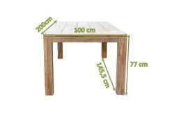 OUTFLEXX Esstisch, Natur, Akazie, 200 X 100 Cm, Teak-Optik -Warmer Garten 21916 5.jpg