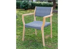 OUTFLEXX Armlehnensessel, Natur/grau, Akazie/Geflecht, 60 X 56 X 83,5 Cm, Stapelbar 13 OUTFLEXX Armlehnensessel, Natur/grau, Akazie/Geflecht, 60 X 56 X 83,5 Cm, Stapelbar -Warmer Garten 21918 4.jpg