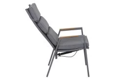 SIENA GARDEN Savona Sessel, Matt Graphit , Alu/FSC-Teak/Texfabric, 74x60x110 Cm, Verstellbare Rückenlehne, Inkl. Polster -Warmer Garten 21993 6.jpg