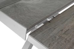SIENA GARDEN Sincro Ausziehtisch, Matt Weiß-grau/washed Grey, Alu/Keramik, 200/260x100 Cm, Synchroner Auszugsmechanismus -Warmer Garten 21998 6.jpg