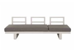 SIENA GARDEN Avenia Dining-Bank/Liege, Matt Weiß-grau/stone Grey, Aluminium, 73x195x70 Cm, Inkl. Sitz-und Rückenkissen -Warmer Garten 21999 8.jpg