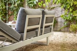 SIENA GARDEN Avenia Dining-Bank/Liege, Matt Weiß-grau/stone Grey, Aluminium, 73x195x70 Cm, Inkl. Sitz-und Rückenkissen -Warmer Garten 21999 9.jpg