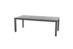 SIENA GARDEN Savona/Kingston Esstischgarnitur, Matt Graphit/grau/wood Look, Alu/Teak/Keramik/Texfabric, Tisch 220/340x108 Cm, 6 Stapelsessel -Warmer Garten 22050 3.jpg