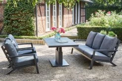 SIENA GARDEN Belia/Bellani Loungemöbel, Matt Anthrazit/grau, Alu/Keramik, Lifttisch 140x85 Cm, 1x 3-Sitzer, 2 Sessel -Warmer Garten 22122 11.jpg