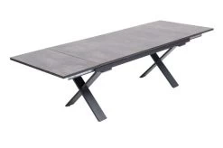 OUTFLEXX Esstischgarnitur, OUTFLEXX® Anthrazit Matt, Alu / HPL / Textil, Tisch 180/280x100cm, 6 Stapelsessel, 2 Multipo -Warmer Garten 22162 11.jpg