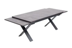 OUTFLEXX Esstischgarnitur, OUTFLEXX® Anthrazit Matt, Alu / HPL / Textil, Tisch 180/280x100cm, 6 Stapelsessel, 2 Multipo -Warmer Garten 22162 9.jpg