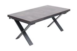 OUTFLEXX Esstischgarnitur, OUTFLEXX® Anthrazit Matt, Alu / HPL / Textil, Tisch 180/280x100cm, 8 Stapelsessel, 2 Multipo -Warmer Garten 22163 8.jpg