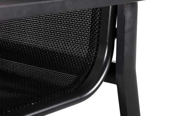 OUTFLEXX Esstischgarnitur, OUTFLEXX® Anthrazit Matt, Alu / Teak / Textil, Esstisch Ø 150 Cm, 5 Stapelsessel 15 OUTFLEXX Esstischgarnitur, OUTFLEXX® Anthrazit Matt, Alu / Teak / Textil, Esstisch Ø 150 Cm, 5 Stapelsessel – Bild 13