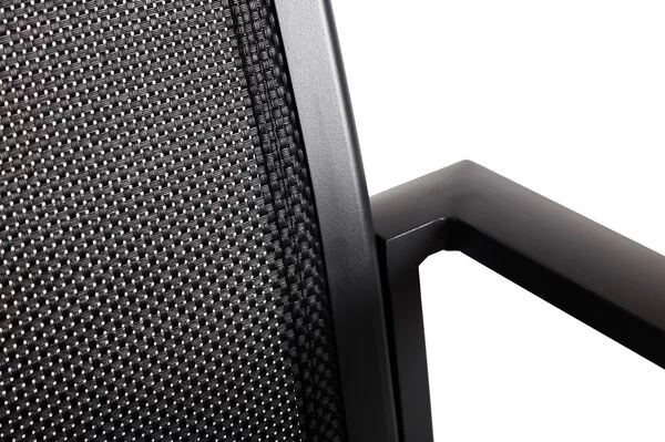 OUTFLEXX Esstischgarnitur, OUTFLEXX® Anthrazit Matt, Alu / Teak / Textil, Esstisch Ø 150 Cm, 5 Stapelsessel 16 OUTFLEXX Esstischgarnitur, OUTFLEXX® Anthrazit Matt, Alu / Teak / Textil, Esstisch Ø 150 Cm, 5 Stapelsessel – Bild 14