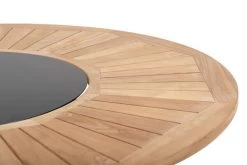 OUTFLEXX Esstischgarnitur, OUTFLEXX® Anthrazit Matt, Alu / Teak / Textil, Esstisch Ø 150 Cm, 5 Stapelsessel 22 OUTFLEXX Esstischgarnitur, OUTFLEXX® Anthrazit Matt, Alu / Teak / Textil, Esstisch Ø 150 Cm, 5 Stapelsessel -Warmer Garten 22203 6.jpg