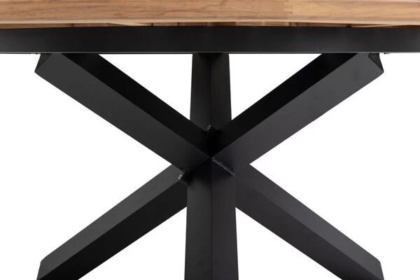 OUTFLEXX Esstischgarnitur, OUTFLEXX® Anthrazit Matt, Alu / Teak / Textil, Esstisch Ø 150 Cm, 5 Stapelsessel 9 OUTFLEXX Esstischgarnitur, OUTFLEXX® Anthrazit Matt, Alu / Teak / Textil, Esstisch Ø 150 Cm, 5 Stapelsessel – Bild 7