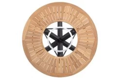 OUTFLEXX Esstischgarnitur, OUTFLEXX® Anthrazit Matt, Alu / Teak / Textil, Esstisch Ø 150 Cm, 5 Stapelsessel 24 OUTFLEXX Esstischgarnitur, OUTFLEXX® Anthrazit Matt, Alu / Teak / Textil, Esstisch Ø 150 Cm, 5 Stapelsessel -Warmer Garten 22203 8.jpg