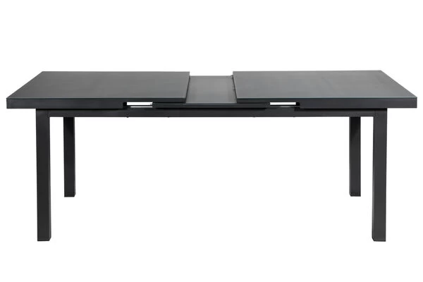 OUTFLEXX Premium Esstischgarnitur, OUTFLEXX® Anthrazit Matt, Alu / Glas / Teak, Tisch 180/240x100cm, 8 Multipositionssessel 9 OUTFLEXX Premium Esstischgarnitur, OUTFLEXX® Anthrazit Matt, Alu / Glas / Teak, Tisch 180/240x100cm, 8 Multipositionssessel – Bild 7