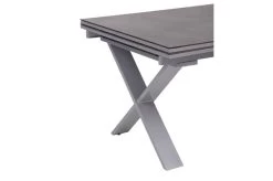 OUTFLEXX Esstischgarnitur, Silber, Alu / HPL / Textil, Tisch 180/280x100cm, 6 Stapelsessel, 2 Multipo -Warmer Garten 22227 12.jpg