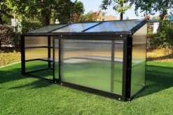 OUTFLEXX Gewächshaus, Schwarz, Alu/Polycarbonat, 186x61x86cm, Pulverbeschichtet -Warmer Garten 22271 3.jpg