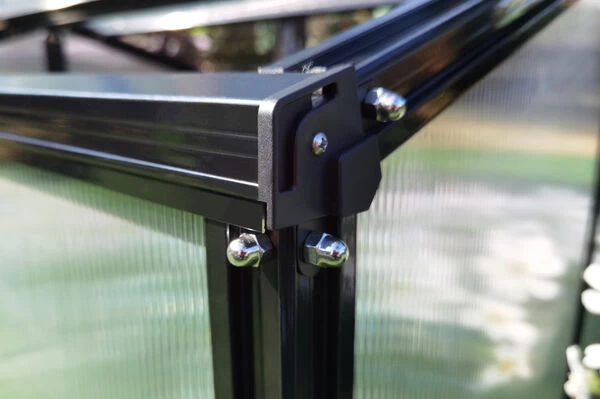 OUTFLEXX Gewächshaus, Schwarz, Alu/Polycarbonat, 120x90x57cm, Pulverbeschichtet 12 OUTFLEXX Gewächshaus, Schwarz, Alu/Polycarbonat, 120x90x57cm, Pulverbeschichtet – Bild 10