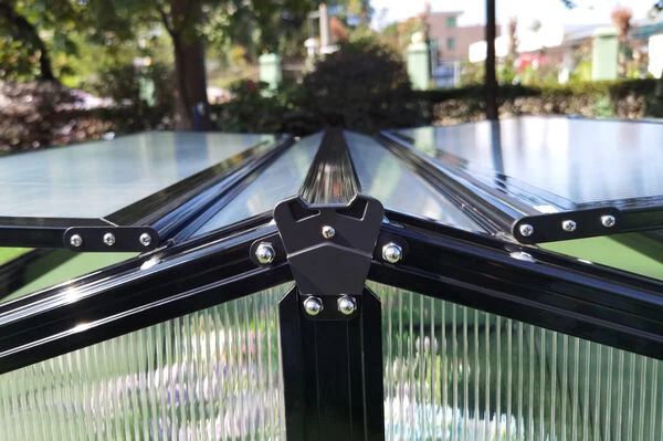 OUTFLEXX Gewächshaus, Schwarz, Alu/Polycarbonat, 120x90x57cm, Pulverbeschichtet 15 OUTFLEXX Gewächshaus, Schwarz, Alu/Polycarbonat, 120x90x57cm, Pulverbeschichtet – Bild 13