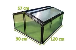 OUTFLEXX Gewächshaus, Schwarz, Alu/Polycarbonat, 120x90x57cm, Pulverbeschichtet 23 OUTFLEXX Gewächshaus, Schwarz, Alu/Polycarbonat, 120x90x57cm, Pulverbeschichtet -Warmer Garten 22272 5.jpg