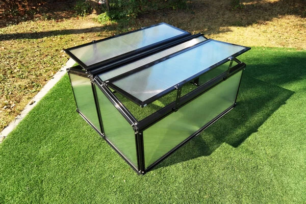 OUTFLEXX Gewächshaus, Schwarz, Alu/Polycarbonat, 120x90x57cm, Pulverbeschichtet 8 OUTFLEXX Gewächshaus, Schwarz, Alu/Polycarbonat, 120x90x57cm, Pulverbeschichtet – Bild 6