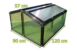 OUTFLEXX Gewächshaus, Schwarz, Alu/Polycarbonat, 120x90x57cm, Pulverbeschichtet 35 OUTFLEXX Gewächshaus, Schwarz, Alu/Polycarbonat, 120x90x57cm, Pulverbeschichtet -Warmer Garten 22272 mass.jpg