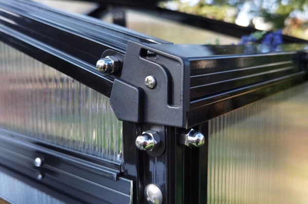 OUTFLEXX Gewächshaus, Schwarz, Alu/Polycarbonat, 111x61x175cm, Pulverbeschichtet 13 OUTFLEXX Gewächshaus, Schwarz, Alu/Polycarbonat, 111x61x175cm, Pulverbeschichtet – Bild 11