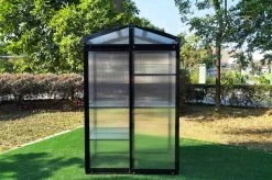 OUTFLEXX Gewächshaus, Schwarz, Alu/Polycarbonat, 111x61x175cm, Pulverbeschichtet 25 OUTFLEXX Gewächshaus, Schwarz, Alu/Polycarbonat, 111x61x175cm, Pulverbeschichtet -Warmer Garten 22273 8.jpg