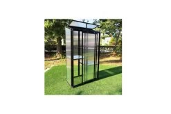 OUTFLEXX Gewächshaus, Schwarz, Alu/Polycarbonat, 91x51x168cm, Pulverbeschichtet -Warmer Garten 22274 4.jpg