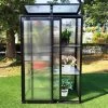 OUTFLEXX Gewächshaus, Schwarz, Alu/Polycarbonat, 91x51x168cm, Pulverbeschichtet -Warmer Garten 22274 7.jpg