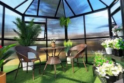 OUTFLEXX Gewächshaus, Schwarz, Alu/Polycarbonat, 309x355x272cm, Pulverbeschichtet -Warmer Garten 22275 10.jpg