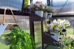 OUTFLEXX Gewächshaus, Schwarz, Alu/Polycarbonat, 309x355x272cm, Pulverbeschichtet -Warmer Garten 22275 14.jpg