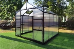 OUTFLEXX Gewächshaus, Schwarz, Alu/Polycarbonat, 250x250x228cm, Pulverbeschichtet -Warmer Garten 22277 3.jpg
