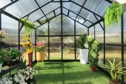 OUTFLEXX Gewächshaus, Schwarz, Alu/Polycarbonat, 250x250x228cm, Pulverbeschichtet -Warmer Garten 22277 8.jpg