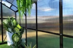 OUTFLEXX Gewächshaus, Schwarz, Alu/Polycarbonat, 311x250x228cm, Pulverbeschichtet -Warmer Garten 22278 11.jpg