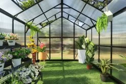 OUTFLEXX Gewächshaus, Schwarz, Alu/Polycarbonat, 311x250x228cm, Pulverbeschichtet -Warmer Garten 22278 4.jpg