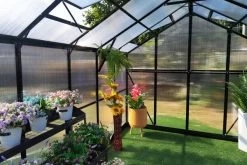 OUTFLEXX Gewächshaus, Schwarz, Alu/Polycarbonat, 311x250x228cm, Pulverbeschichtet -Warmer Garten 22278 8.jpg