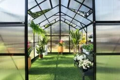 OUTFLEXX Gewächshaus, Schwarz, Alu/Polycarbonat, 372x250x228cm, Pulverbeschichtet 23 OUTFLEXX Gewächshaus, Schwarz, Alu/Polycarbonat, 372x250x228cm, Pulverbeschichtet -Warmer Garten 22279 11.jpg