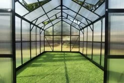 OUTFLEXX Gewächshaus, Schwarz, Alu/Polycarbonat, 372x250x228cm, Pulverbeschichtet 15 OUTFLEXX Gewächshaus, Schwarz, Alu/Polycarbonat, 372x250x228cm, Pulverbeschichtet -Warmer Garten 22279 3.jpg