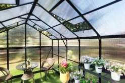 OUTFLEXX Gewächshaus, Schwarz, Alu/Polycarbonat, 433x250x228cm, Pulverbeschichtet 22 OUTFLEXX Gewächshaus, Schwarz, Alu/Polycarbonat, 433x250x228cm, Pulverbeschichtet -Warmer Garten 22280 10.jpg